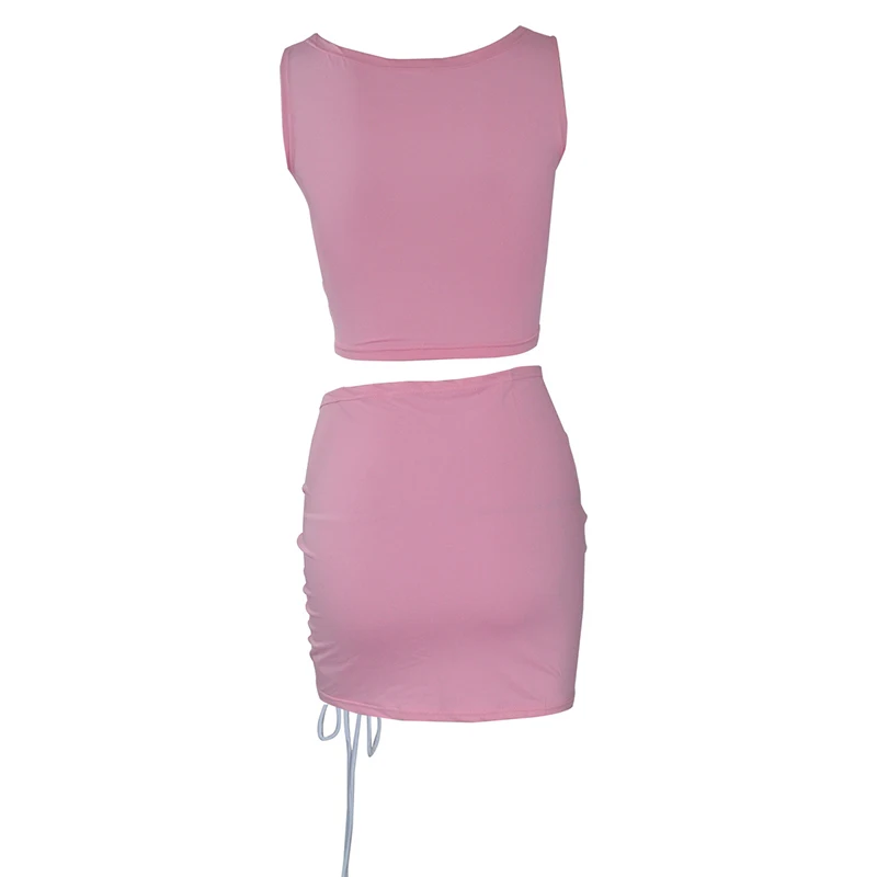 Kricesseen Sexy Solid Bandage Two Pieces Skirt Set Women Front Lace Up Top And Ruched Mini Skirt Suits Matching Set Outfits
Kricesseen Sexy Solid Bandage Two Pieces Skirt Set Women Front Lace Up Top And Ruched Mini Skirt Suits Matching Set Outfits