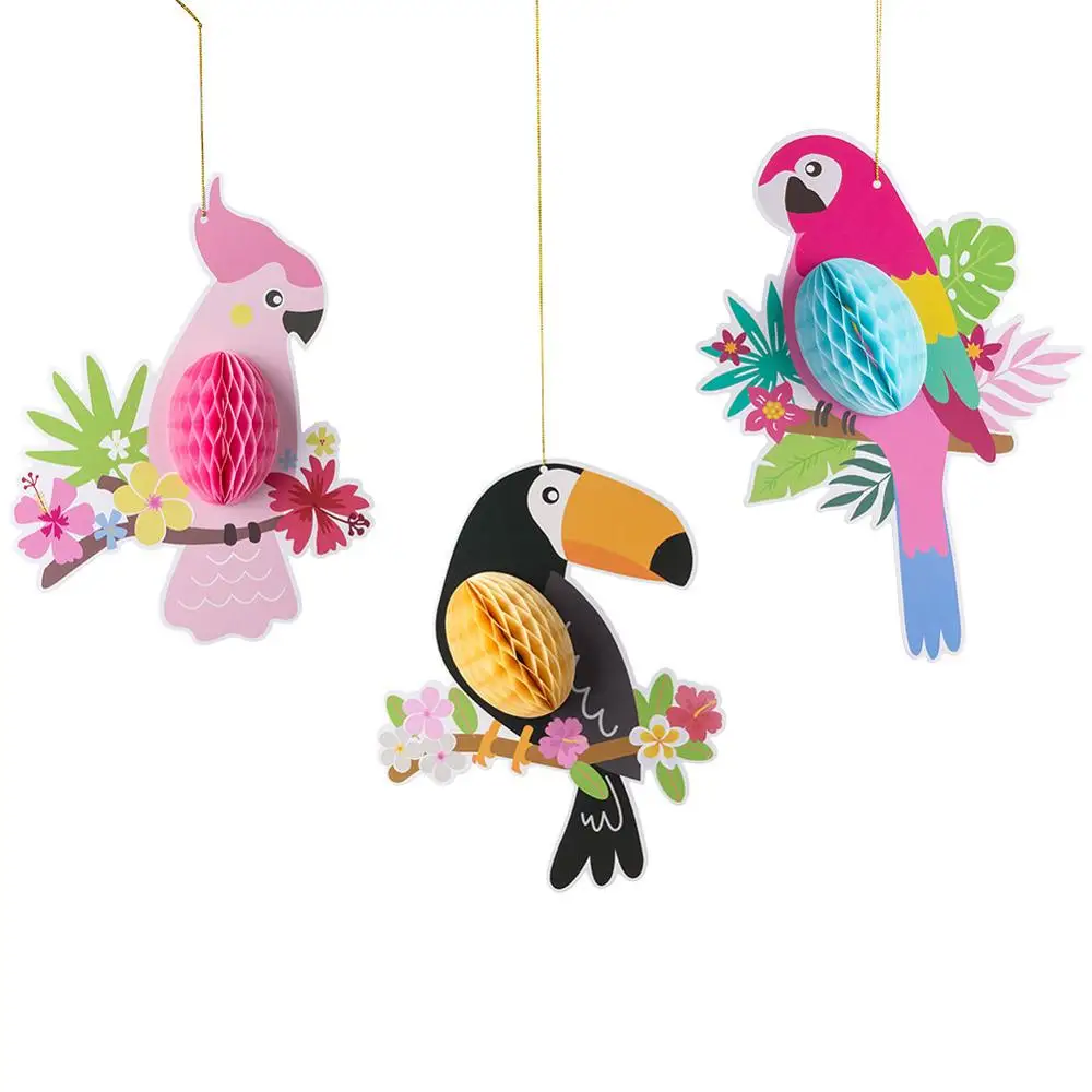 3pcs Summer Party Decoration Hanging Tropical Bird Honeycomb Ball Jungle Theme Baby Shower Wedding Kids Birthday Party Supplies
3pcs Summer Party Decoration Hanging Tropical Bird Honeycomb Ball Jungle Theme Baby Shower Wedding Kids Birthday Party Supplies