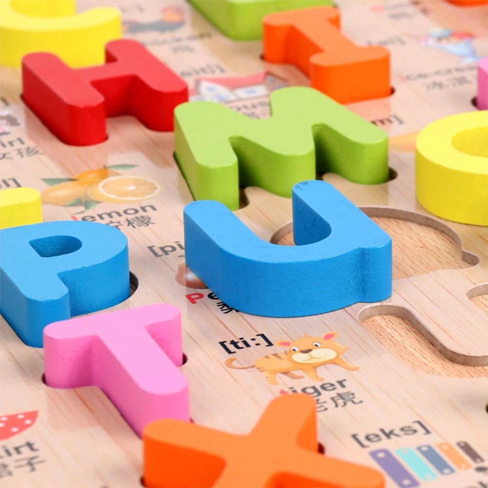 Wooden Colorful 3D Alphabet Math Number Puzzles Board Educational Children Toy
Wooden Colorful 3D Alphabet Math Number Puzzles Board Educational Children Toy