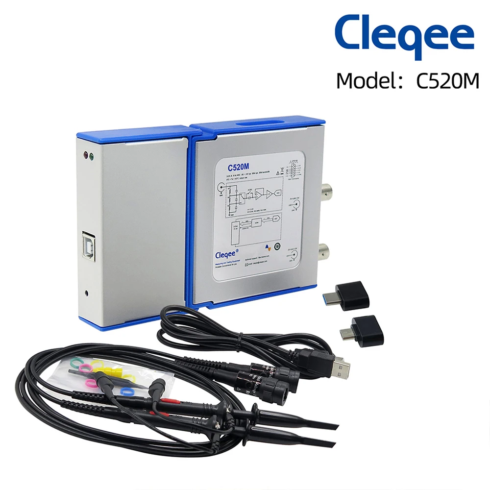 Cleqee Android и PC виртуальный цифровой USB портативный осциллограф может подключить 2