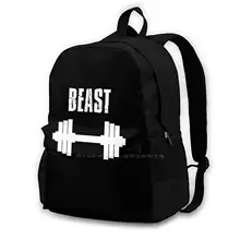 Beast Backpack For Student School Laptop Travel Bag Beauty Motivation Gym Strong Fitness Bodybuilding Funny Training Muscle