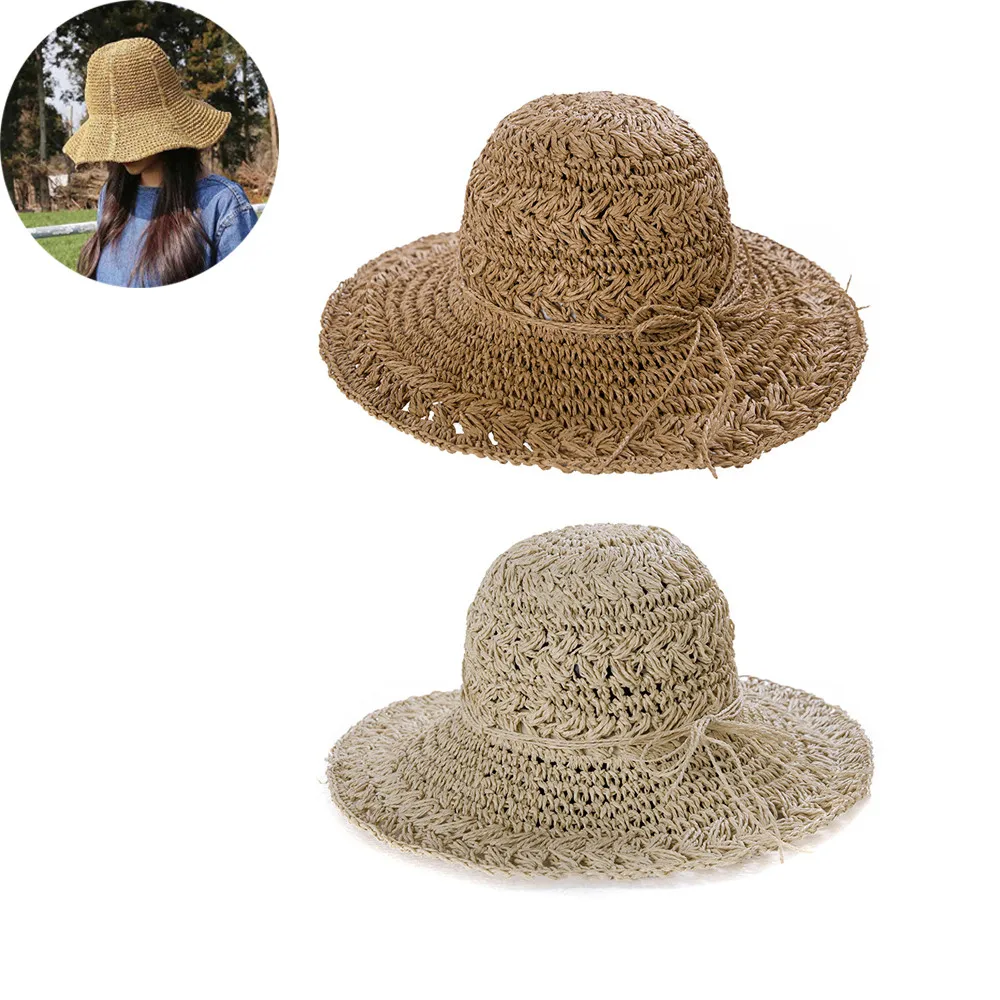 Summer Autumn Women Hats Hat Simple Foldable Wide Brim Hand-made Straw Hat Ladies Outdoor Sun Protection Beach Straw Hat
Summer Autumn Women Hats Hat Simple Foldable Wide Brim Hand-made Straw Hat Ladies Outdoor Sun Protection Beach Straw Hat