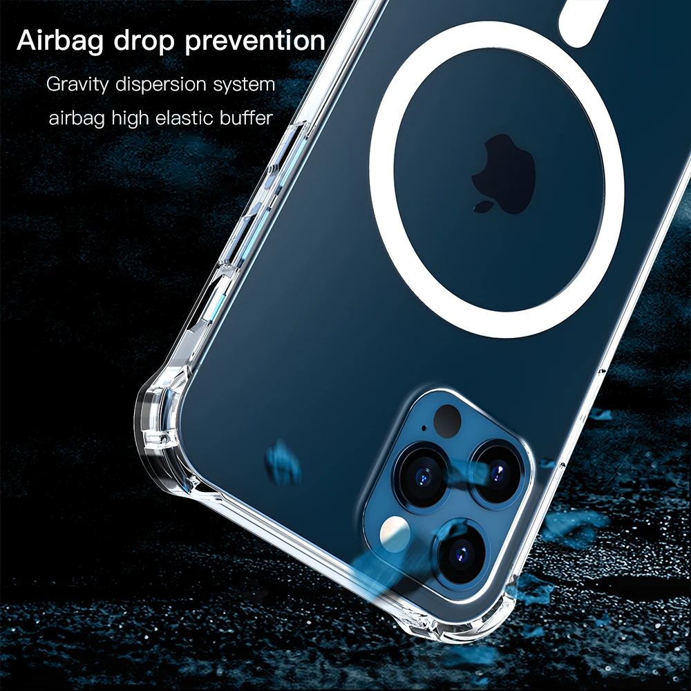 KEYSION Transparent TPU + PC Magsafe Case for iPhone 12 PRO MAX Magsafe Wireless Charger Magnetic Phone Cover for iPhone 12 mini
KEYSION Transparent TPU + PC Magsafe Case for iPhone 12 PRO MAX Magsafe Wireless Charger Magnetic Phone Cover for iPhone 12 mini
