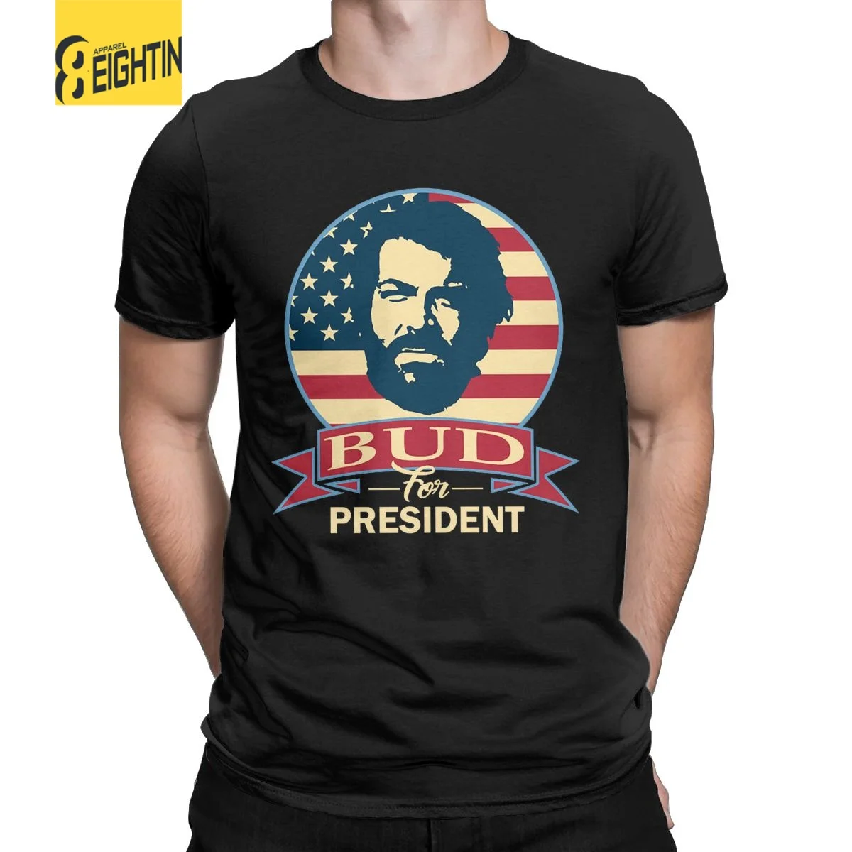 Bud Spencer Retro T Shirt for Men 100% Cotton Funny T-Shirts Crewneck For President Tees Short Sleeve Clothing Gift Idea
Bud Spencer Retro T Shirt for Men 100% Cotton Funny T-Shirts Crewneck For President Tees Short Sleeve Clothing Gift Idea