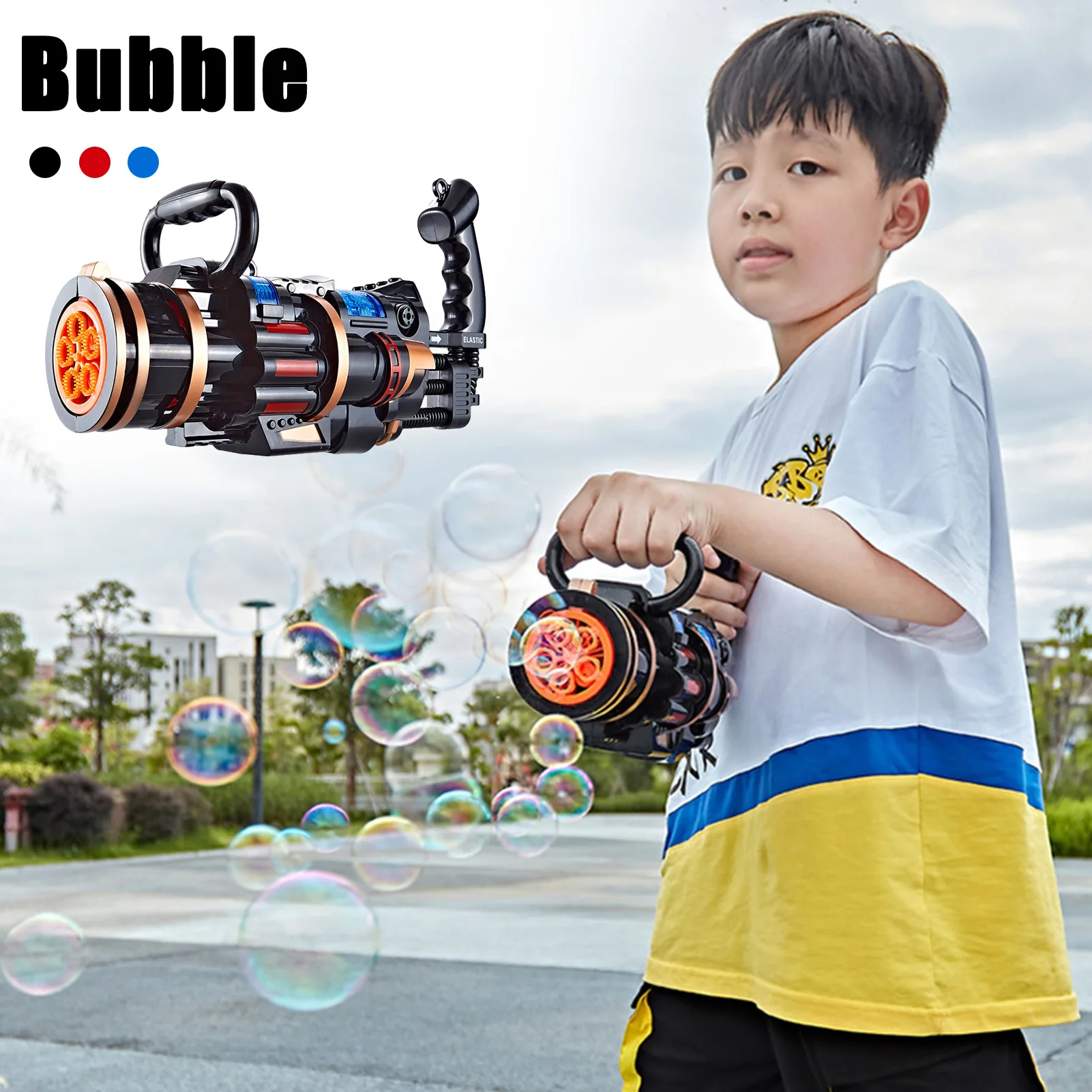 Large Automatic Bubble Machine Upgrade Cool Lighting Dynamic Sound Effect Children's Large Gatling Bubble Gun Outdoor Toys
Large Automatic Bubble Machine Upgrade Cool Lighting Dynamic Sound Effect Children's Large Gatling Bubble Gun Outdoor Toys