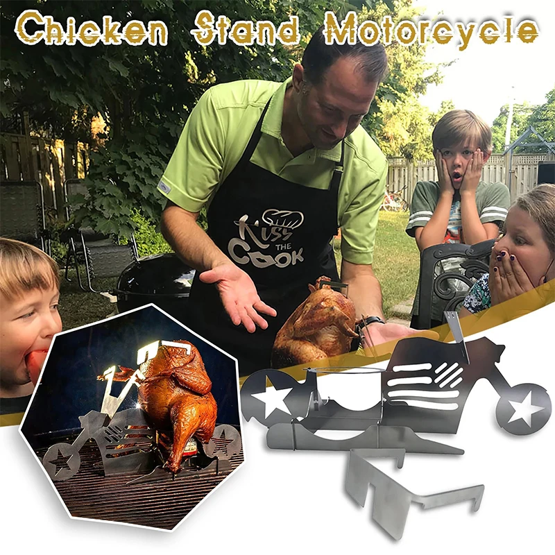 BBQ Chicken Stand Beer Funny American Motorcycle Stainless Steel Rack Tools Funny Roast Chicken Rack Grilling Roast Rack
BBQ Chicken Stand Beer Funny American Motorcycle Stainless Steel Rack Tools Funny Roast Chicken Rack Grilling Roast Rack