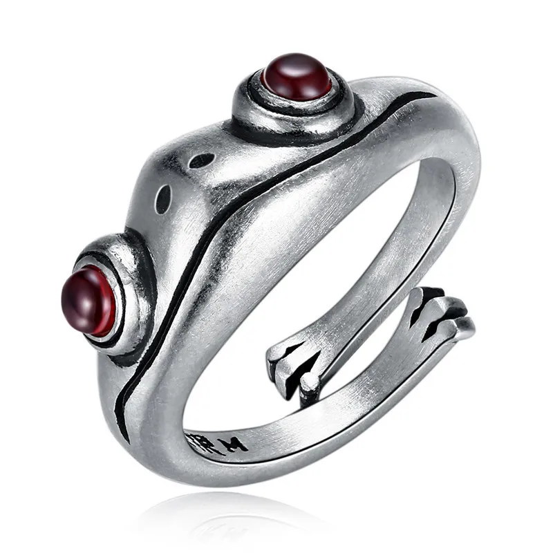 QiLuxy New Silver Color Hip Hop Opening Ring Frog Garnet Personality Vintage Rings for Women Men Party Jewelry Gifts
QiLuxy New Silver Color Hip Hop Opening Ring Frog Garnet Personality Vintage Rings for Women Men Party Jewelry Gifts