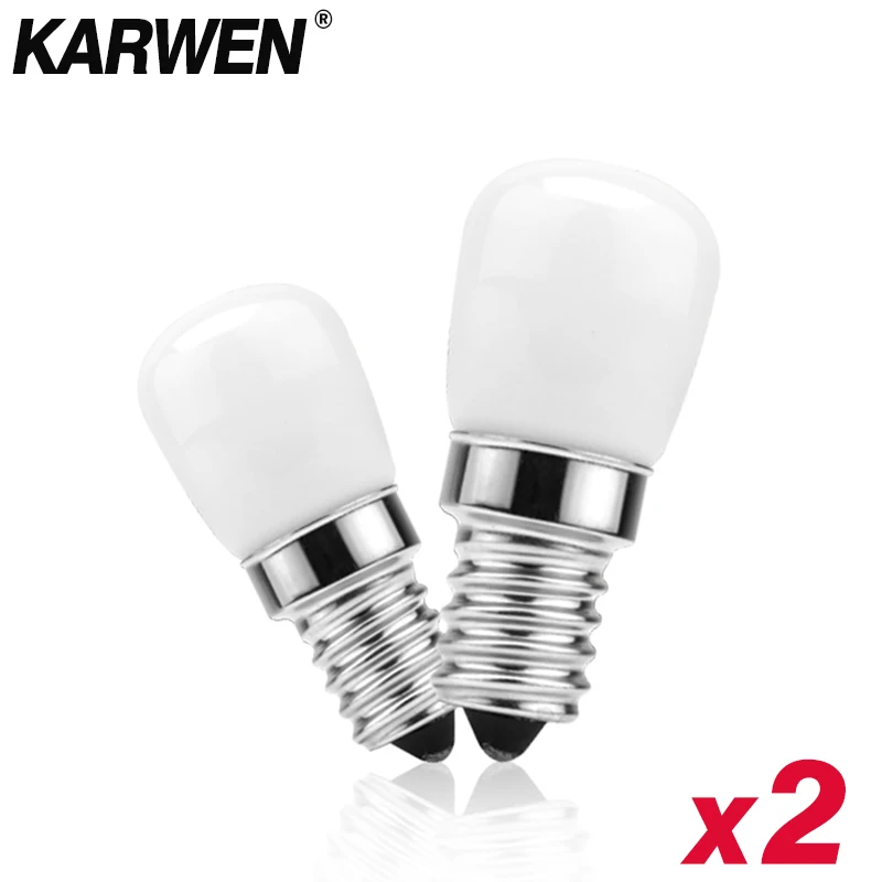 

2PCS/lot E14 LED Fridge Light Bulb 3W Refrigerator AC 220V Corn bulb LED Lamp Cold/Warm White SMD 2835 Replace Halogen Light
