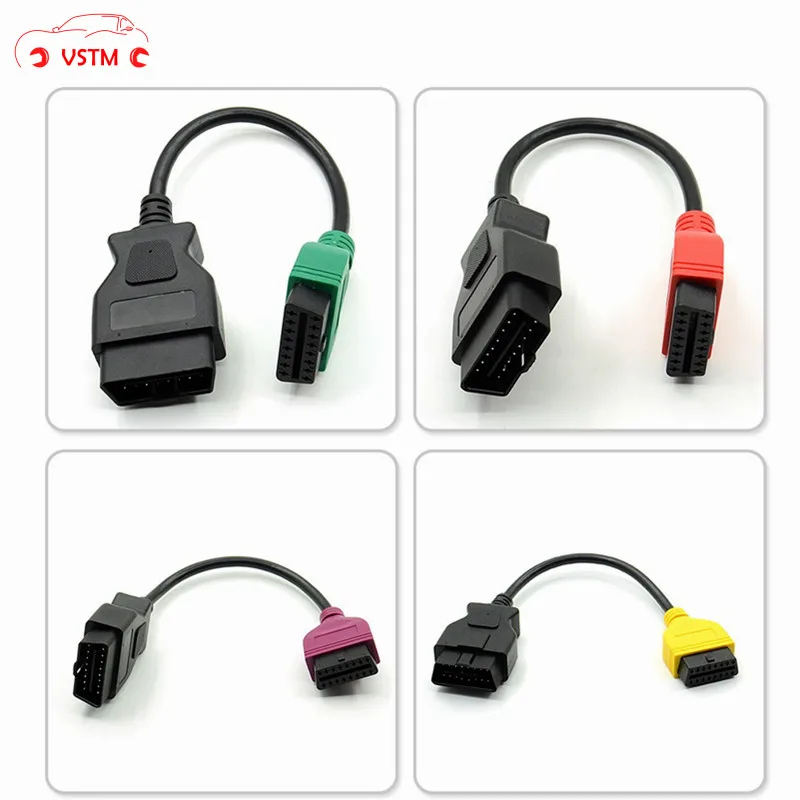 4PCS/lot High Quality fiatecuscan OBD2 Connector Diagnostic Cable For Fiat ECU Scan Cable for Fiat 500 Punto Lancia
4PCS/lot High Quality fiatecuscan OBD2 Connector Diagnostic Cable For Fiat ECU Scan Cable for Fiat 500 Punto Lancia
