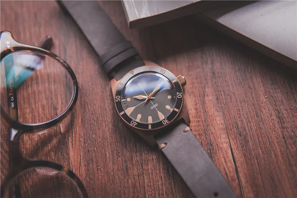 Proxima Men Vintage Diving Watch CUSN8 CASEAutomatic Watch Bronze 62Mas CUSN8 bezel
Proxima Men Vintage Diving Watch CUSN8 CASEAutomatic Watch Bronze 62Mas CUSN8 bezel