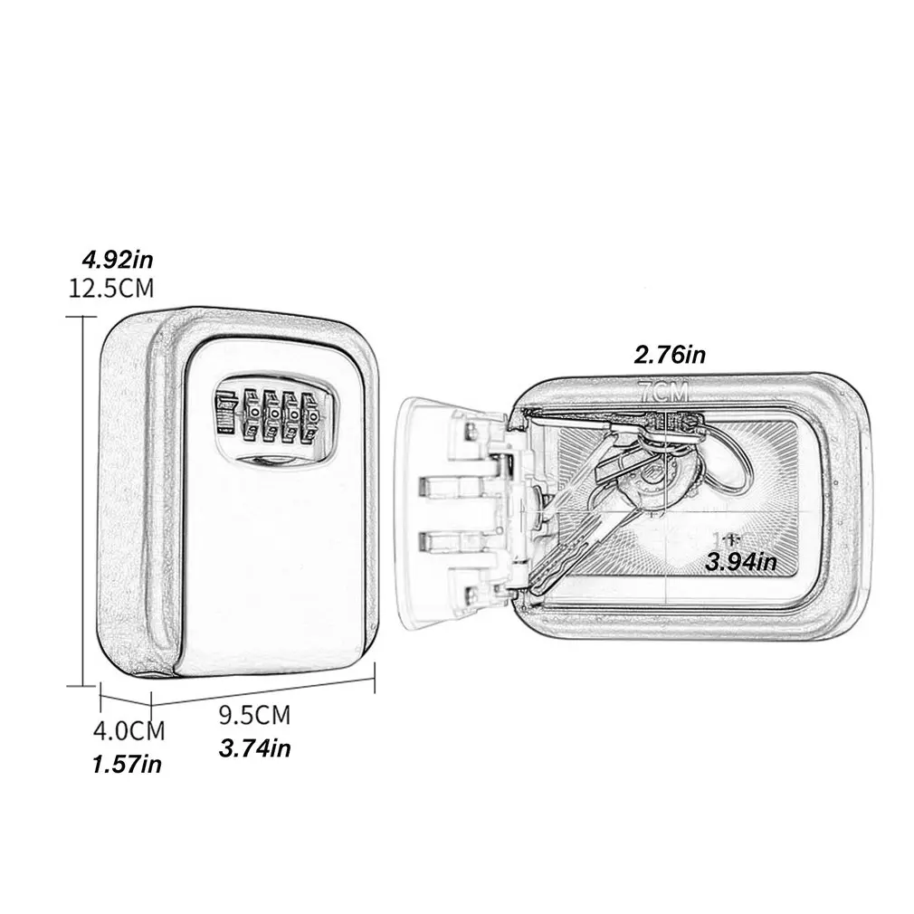 Alloy Code Lock Key Box Keysafe Password Security Code Lock Travel Security Padlock Key Storage Password Boxes Weatherproof
Alloy Code Lock Key Box Keysafe Password Security Code Lock Travel Security Padlock Key Storage Password Boxes Weatherproof