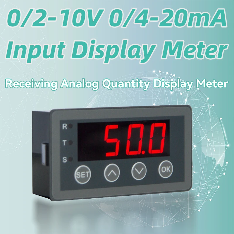 Digital display meter 0-10V 0-20mA 2-10V 4-20mA analog input display table Digital display head
Digital display meter 0-10V 0-20mA 2-10V 4-20mA analog input display table Digital display head