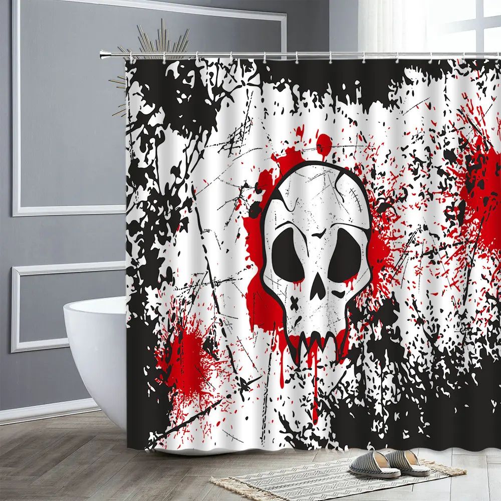 Skull Shower Curtain Personality Terror Dark Style Bathroom Curtains Waterproof Polyester Fabric Bath Room Screen Decoration
Skull Shower Curtain Personality Terror Dark Style Bathroom Curtains Waterproof Polyester Fabric Bath Room Screen Decoration
