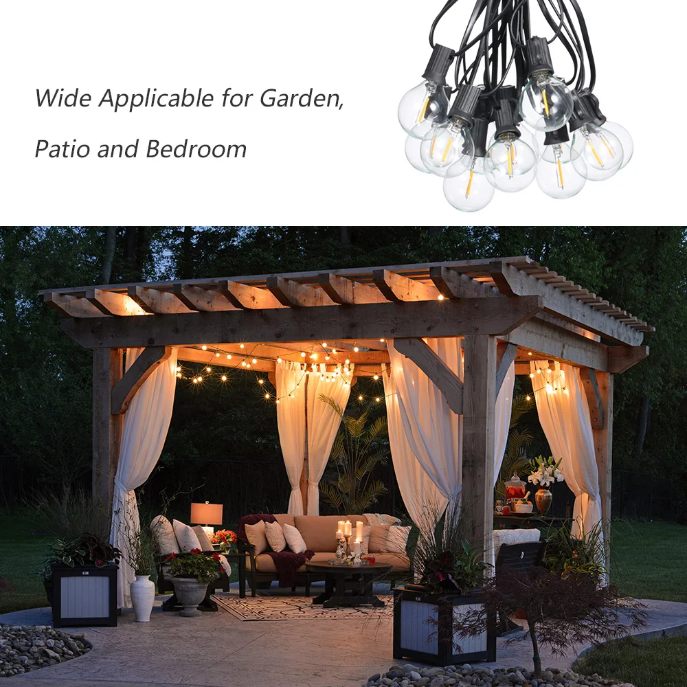 E12 Base G40 LED Bulb Fairy String Light AC 220V-240V 21.33ft Waterproof for Patio Garden BackyardChristmas 2700k Warm White
E12 Base G40 LED Bulb Fairy String Light AC 220V-240V 21.33ft Waterproof for Patio Garden BackyardChristmas 2700k Warm White
