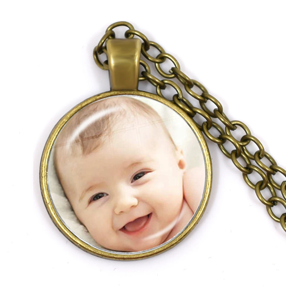 Персонализированное персонализированное ожерелье для фотографии подарок мамы
