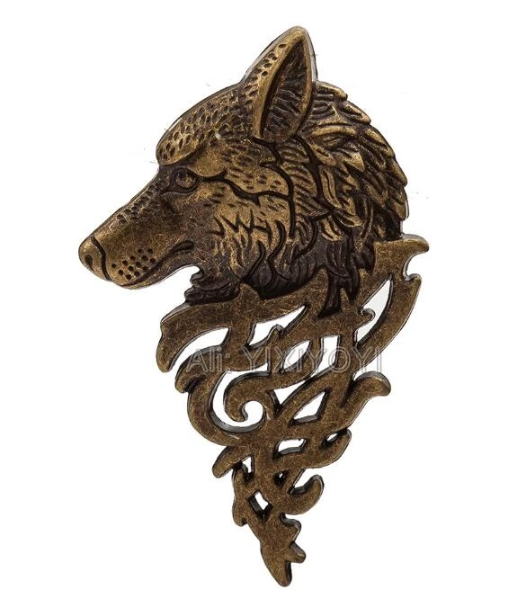 Charming Vintage Men Punk Wolf Badge Brooch Lapel Pin Shirt Suit Collar Jewelry Brooches Gift For Summer Wear Nice | Украшения и