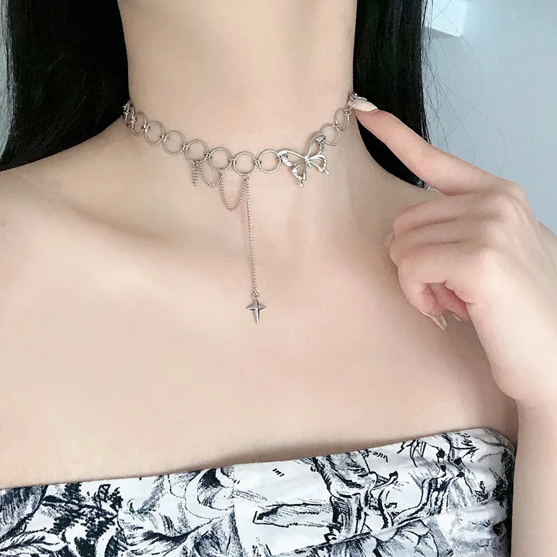 Necklace For Women Vintage Butterfly Necklace Female Cold Wind Personality Hip-hop Clavicle Chain Choker Necklace Accessories
Necklace For Women Vintage Butterfly Necklace Female Cold Wind Personality Hip-hop Clavicle Chain Choker Necklace Accessories