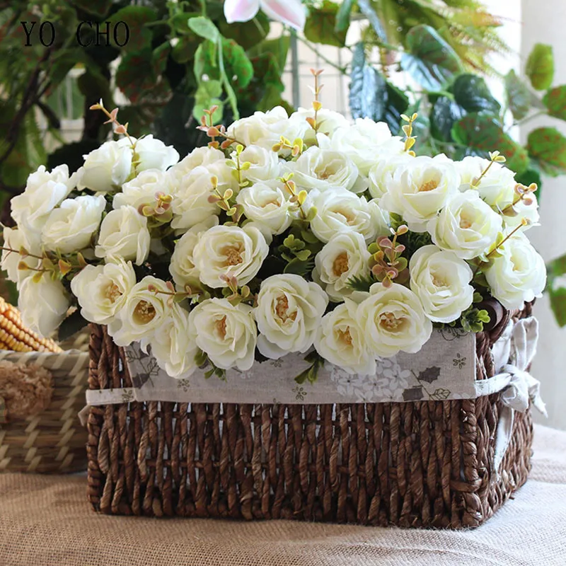 YO CHO 10 Heads Rose Artificial Silk Flowers Faux Eucylaptus Bunch Vintage Wedding Floral Home Decor Silk Roses Wedding Flowers
YO CHO 10 Heads Rose Artificial Silk Flowers Faux Eucylaptus Bunch Vintage Wedding Floral Home Decor Silk Roses Wedding Flowers