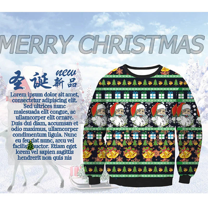2022 Christmas Fashion Women Hoodie Long Sleeve O-Neck Pullover Loose Clothes Autumn Winter New Christmas Elk Print Female Tops
2022 Christmas Fashion Women Hoodie Long Sleeve O-Neck Pullover Loose Clothes Autumn Winter New Christmas Elk Print Female Tops