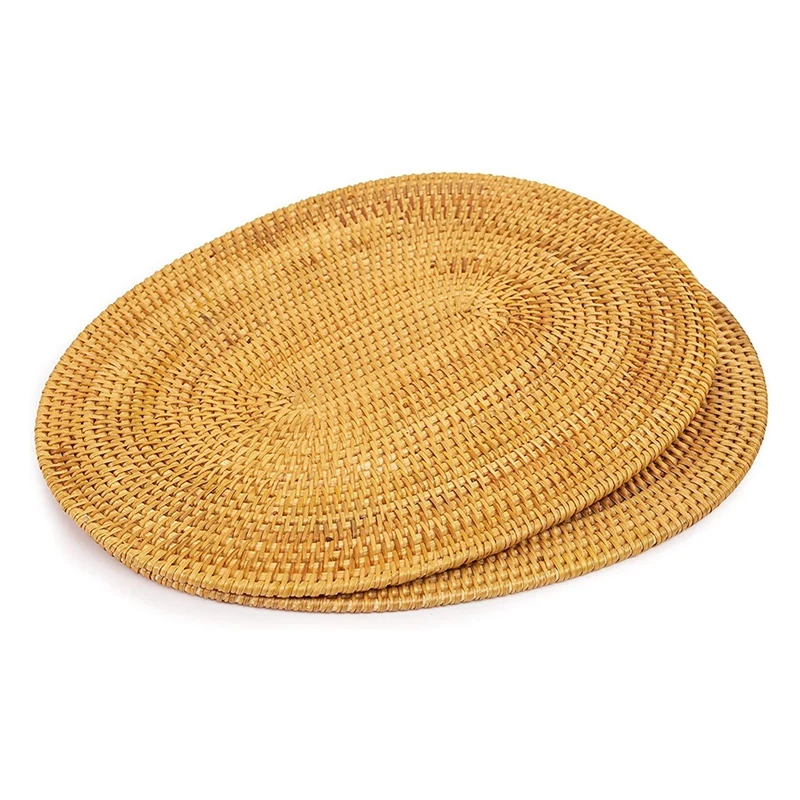 2 Pcs Oval Rattan Placemat,Natural Rattan Hand-Woven,Tea Ceremony Accessories,Suitable for Dining Room, Kitchen,Etc
2 Pcs Oval Rattan Placemat,Natural Rattan Hand-Woven,Tea Ceremony Accessories,Suitable for Dining Room, Kitchen,Etc