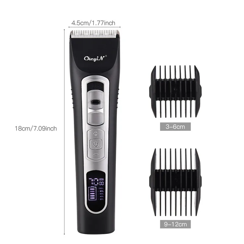 Safe Ceramic Blade Hair Trimmer Professional Cordless Electric Hair Clipper Quick Charge Hair Cutting Shaver Haircut LCD Display
Safe Ceramic Blade Hair Trimmer Professional Cordless Electric Hair Clipper Quick Charge Hair Cutting Shaver Haircut LCD Display