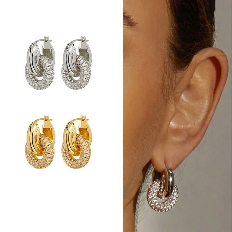 Geometric Round Circle Tube Hoop CZ Circle Charm Hoop Earring Fashion European Women Cubic Zirconia Fashion Jewelry
Geometric Round Circle Tube Hoop CZ Circle Charm Hoop Earring Fashion European Women Cubic Zirconia Fashion Jewelry