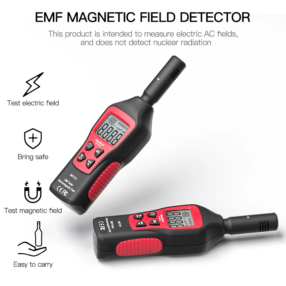 EMF Meter Household Radiation Detector 5HZ3500MHz Sound-Light Alarm Handheld Digital LCD Electromagnetic Field Meter
EMF Meter Household Radiation Detector 5HZ3500MHz Sound-Light Alarm Handheld Digital LCD Electromagnetic Field Meter