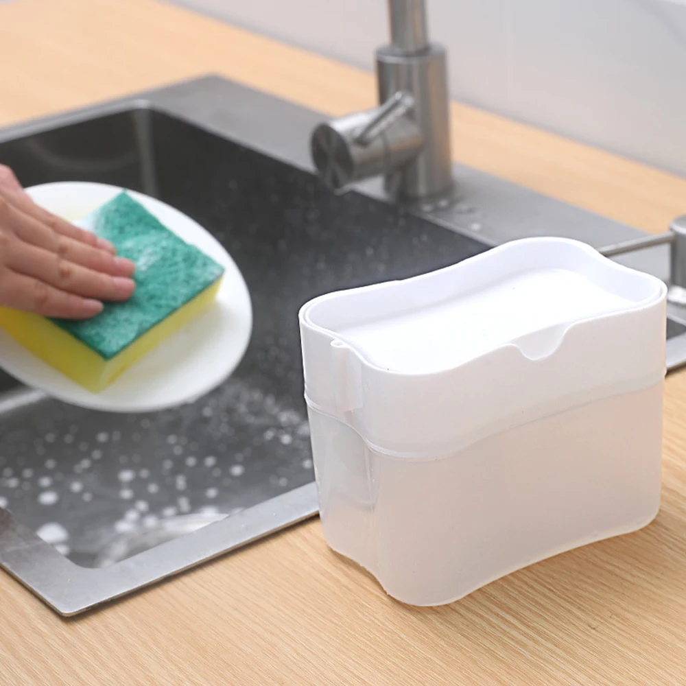 Soap Pump Dispenser with Sponge Holder Cleaning Liquid Container Manual Press Organizer Kitchen Cleaner Tool
Soap Pump Dispenser with Sponge Holder Cleaning Liquid Container Manual Press Organizer Kitchen Cleaner Tool
