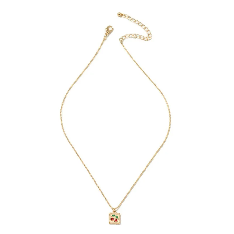 Fashion Square Fruit Cherry Pendant Necklaces For Women Girls Vintage Gold Color Beads Chain Necklaces Collar Simple Jewelry
Fashion Square Fruit Cherry Pendant Necklaces For Women Girls Vintage Gold Color Beads Chain Necklaces Collar Simple Jewelry