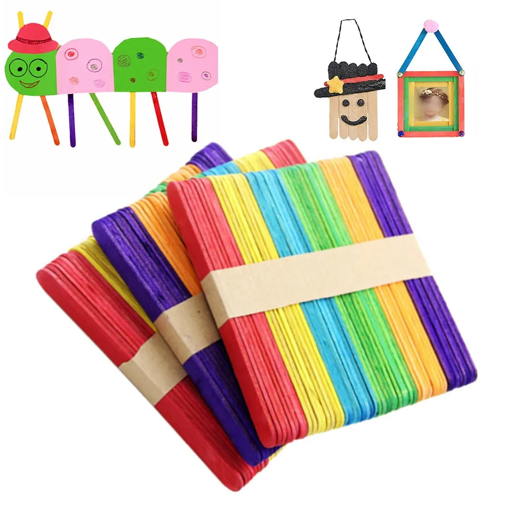 50Pcs/Colorful Wooden Popsicle Sticks Natural Wood Ice Cream Stick Kindergarten Children's Puzzle Handmade DIY Material Toys
50Pcs/Colorful Wooden Popsicle Sticks Natural Wood Ice Cream Stick Kindergarten Children's Puzzle Handmade DIY Material Toys