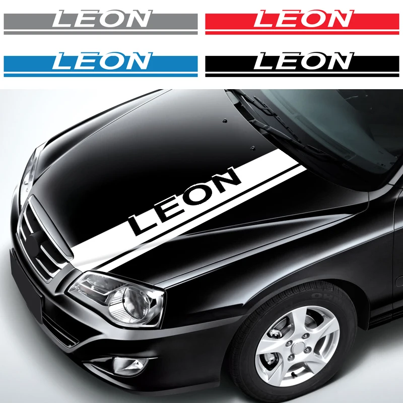Виниловые наклейки на капот автомобиля для SEAT LEON 2005 2012-202 в полоску декоративные