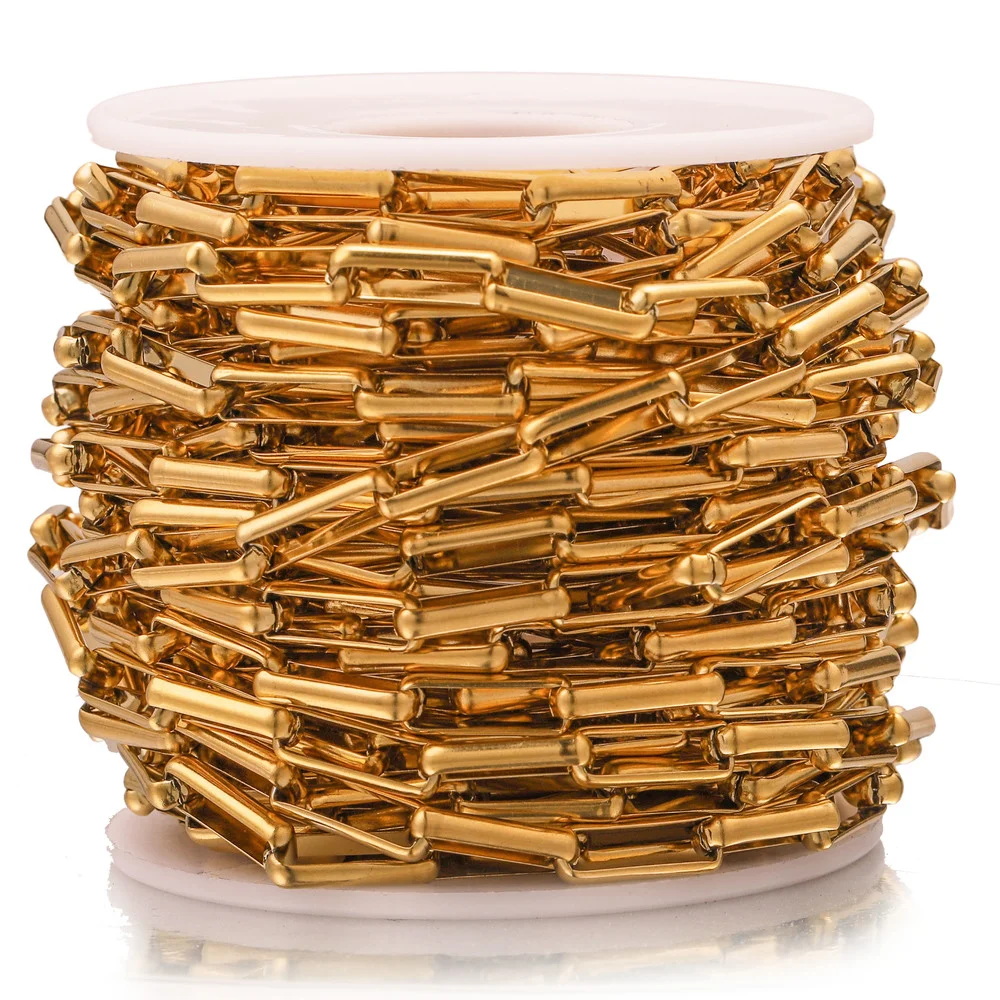 1 Meter Stainless Steel 5*14mm Width Gold Box Chains DIY Findings Long Oval Link Chain for Jewelry Making Supplies
1 Meter Stainless Steel 5*14mm Width Gold Box Chains DIY Findings Long Oval Link Chain for Jewelry Making Supplies