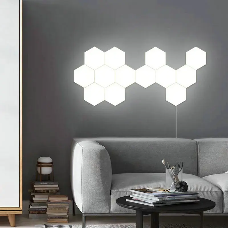 Colorful LED Honeycomb Quantum Hexagon Wall Lamp With Touch Sensitive For Bedroom Living Room Stair Loft DIY Decor Night Light
Colorful LED Honeycomb Quantum Hexagon Wall Lamp With Touch Sensitive For Bedroom Living Room Stair Loft DIY Decor Night Light
