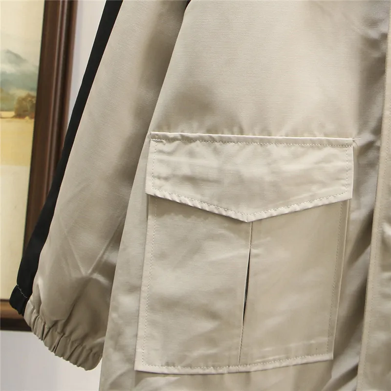 2019 Spring Autumn Fashion Women Jacket Pocket Zipper Windbreaker Hooded Female Outwear Loose Long Coat Plus Size 4XL New R1170
2019 Spring Autumn Fashion Women Jacket Pocket Zipper Windbreaker Hooded Female Outwear Loose Long Coat Plus Size 4XL New R1170