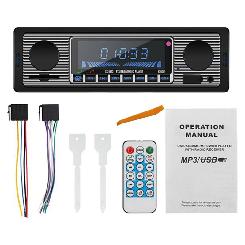 Винтажный автомобильный радиоприемник с Bluetooth, MP3-плеер, стерео, USB, AUX, автомагнитола o 12 В 
Винтажный автомобильный радиоприемник с Bluetooth, MP3-плеер, стерео, USB, AUX, автомагнитола o 12 В