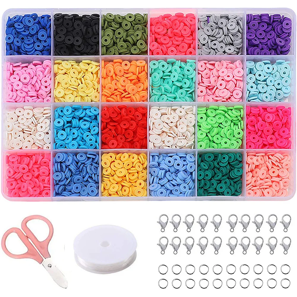 5000Pcs 6mm Flat Round Polymer Clay Discs Loose Spacer Beads for DIY Jewelry Making Craft Bohemian Bracelet Handmade Toys
5000Pcs 6mm Flat Round Polymer Clay Discs Loose Spacer Beads for DIY Jewelry Making Craft Bohemian Bracelet Handmade Toys