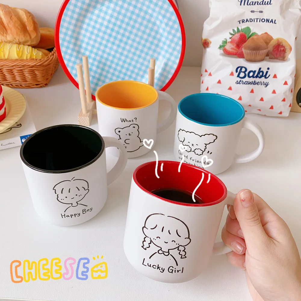 Creative Couple Ceramic Cup Simple Nordic Style Cute Cartoon Pattern 4 Color Milk Coffee Mug For Gift Kitchen Tool Home Decor
Creative Couple Ceramic Cup Simple Nordic Style Cute Cartoon Pattern 4 Color Milk Coffee Mug For Gift Kitchen Tool Home Decor