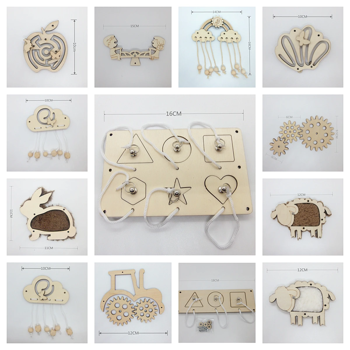 New Busy Board DIY Accessories Wooden Materials Basic Life Skills Toys Montessori Early Educational Toddler Activity Learning 
New Busy Board DIY Accessories Wooden Materials Basic Life Skills Toys Montessori Early Educational Toddler Activity Learning