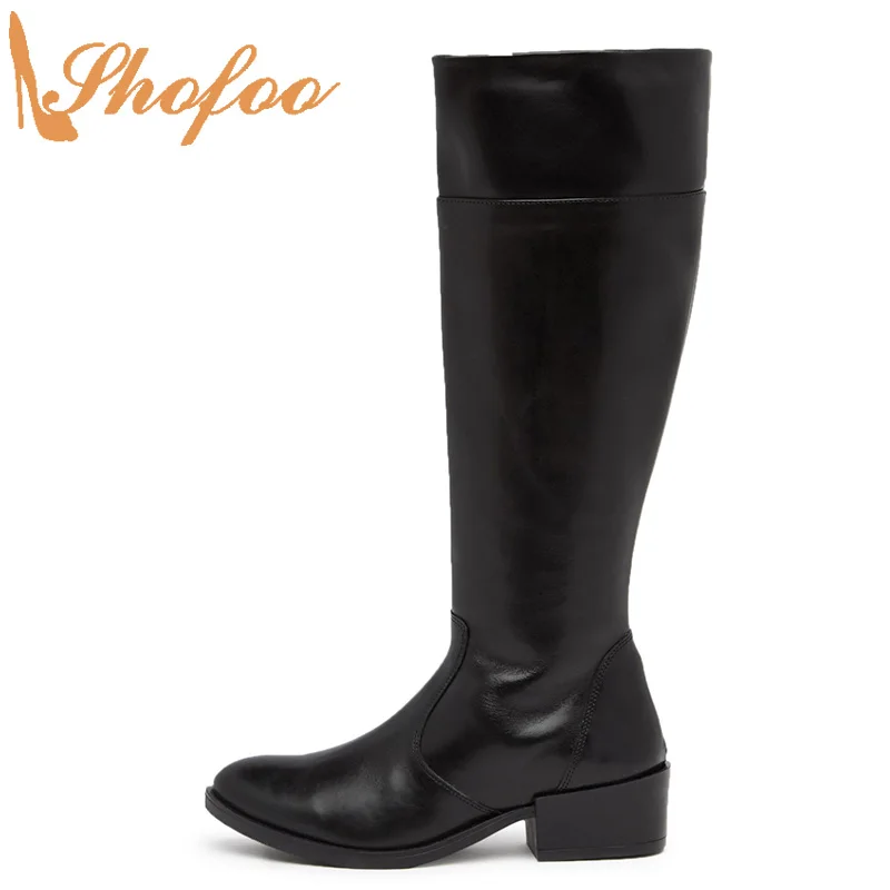 Black Knee-High Riding Boots Chunky Heels Women Round Toe Zipper Large Size 12 16 Ladies Winter Fashion Warm Mature Shoes Shofoo
Black Knee-High Riding Boots Chunky Heels Women Round Toe Zipper Large Size 12 16 Ladies Winter Fashion Warm Mature Shoes Shofoo