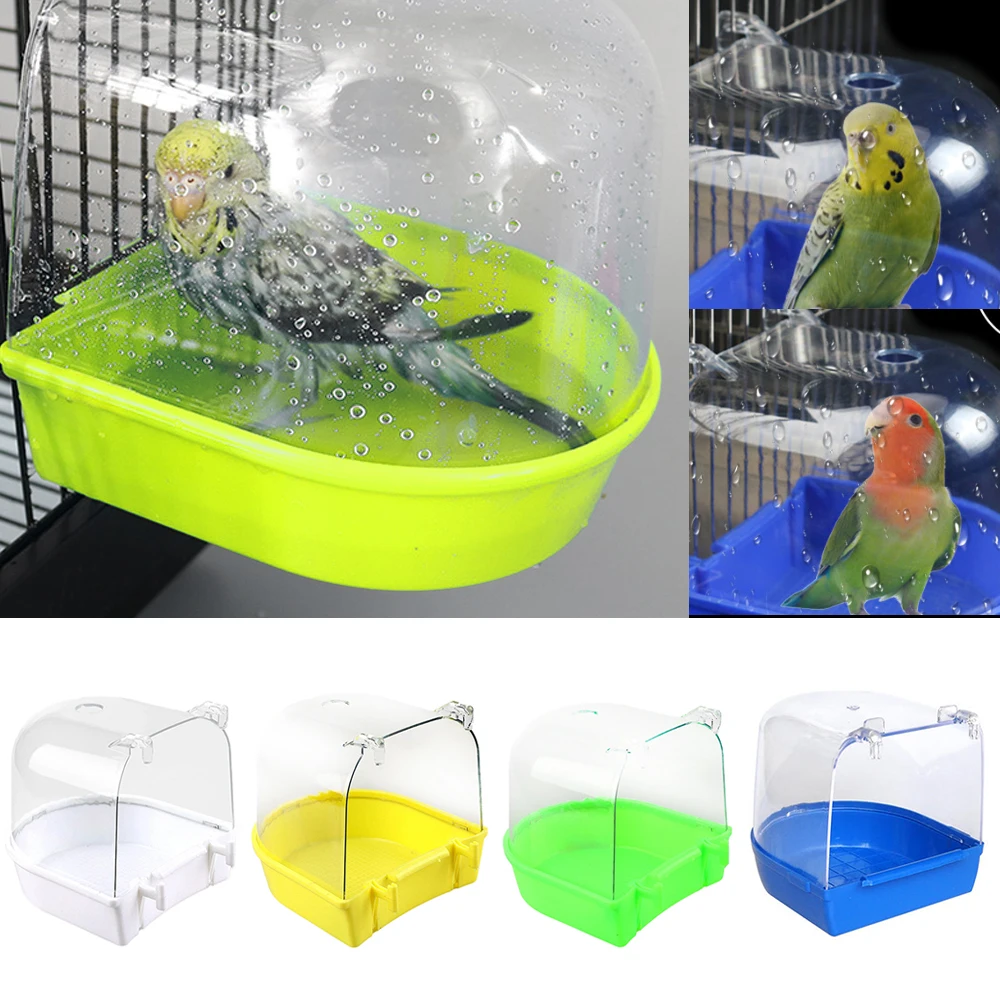 New 1Pc Plastic Bird Water Bath Box Parrots Parakeet Hanging Birdbath Cage Bathtub Bird Bath Bird Water Bath Tub Pet Bird Bowl 
New 1Pc Plastic Bird Water Bath Box Parrots Parakeet Hanging Birdbath Cage Bathtub Bird Bath Bird Water Bath Tub Pet Bird Bowl