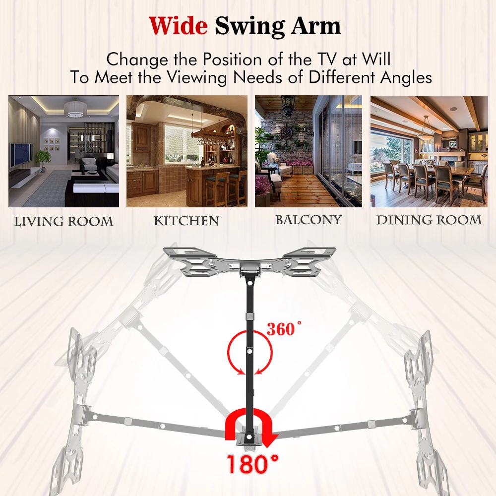 26-55" VESA 400*400 Mount Stand Tv Adjustable Rotatable Wall Mount Bracket TV Mount Wall Mount for TV Bracket Folding Mechanism
26-55" VESA 400*400 Mount Stand Tv Adjustable Rotatable Wall Mount Bracket TV Mount Wall Mount for TV Bracket Folding Mechanism