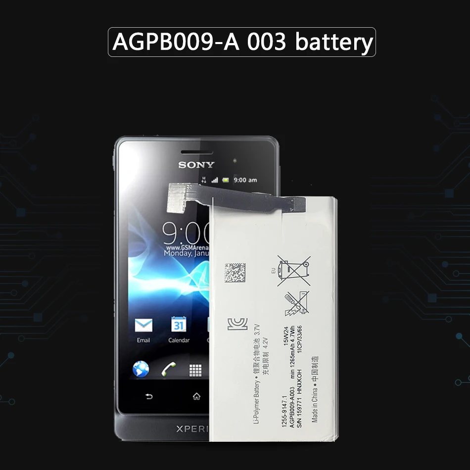 Аккумулятор для Sony Xperia Advance ST27i Go ST27a St27 Сменный аккумулятор сотового телефона на