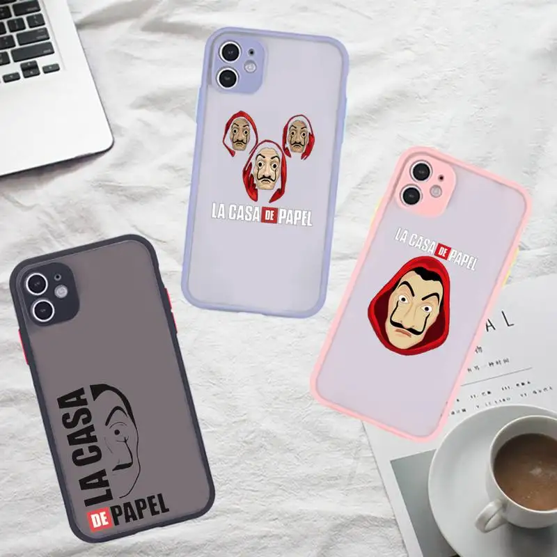 Spain TV Money Heist House Paper Phone Case For iPhone 12 11 Mini Pro XR XS Max 7 8 Plus X Matte transparent Gray Back Cover
Spain TV Money Heist House Paper Phone Case For iPhone 12 11 Mini Pro XR XS Max 7 8 Plus X Matte transparent Gray Back Cover