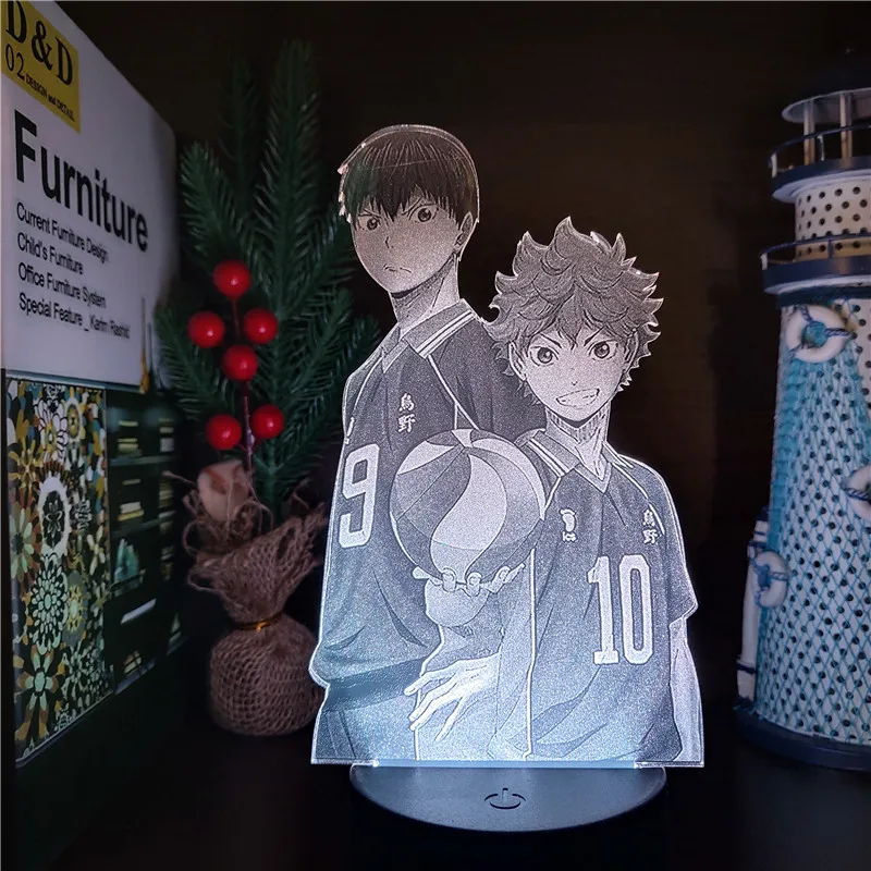 Haikyuu Anime 3D Night Lights Tobio Kageyama Hinata Shoyo Colorful Lighting Figures Lamp Volleyball Boy Decor Home Lampara Led
Haikyuu Anime 3D Night Lights Tobio Kageyama Hinata Shoyo Colorful Lighting Figures Lamp Volleyball Boy Decor Home Lampara Led