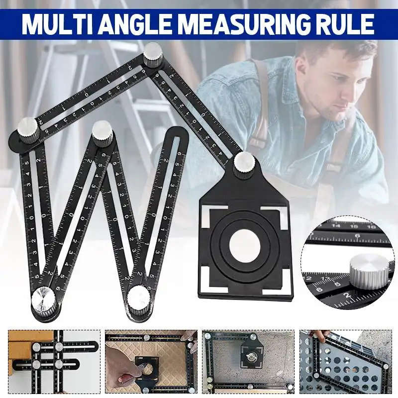 Universal Tile Hole Multi Angle Measuring Ruler Protractors Aluminium Alloy Angle Finder Measuring RulerAngle Ruler Finder Tool
Universal Tile Hole Multi Angle Measuring Ruler Protractors Aluminium Alloy Angle Finder Measuring RulerAngle Ruler Finder Tool