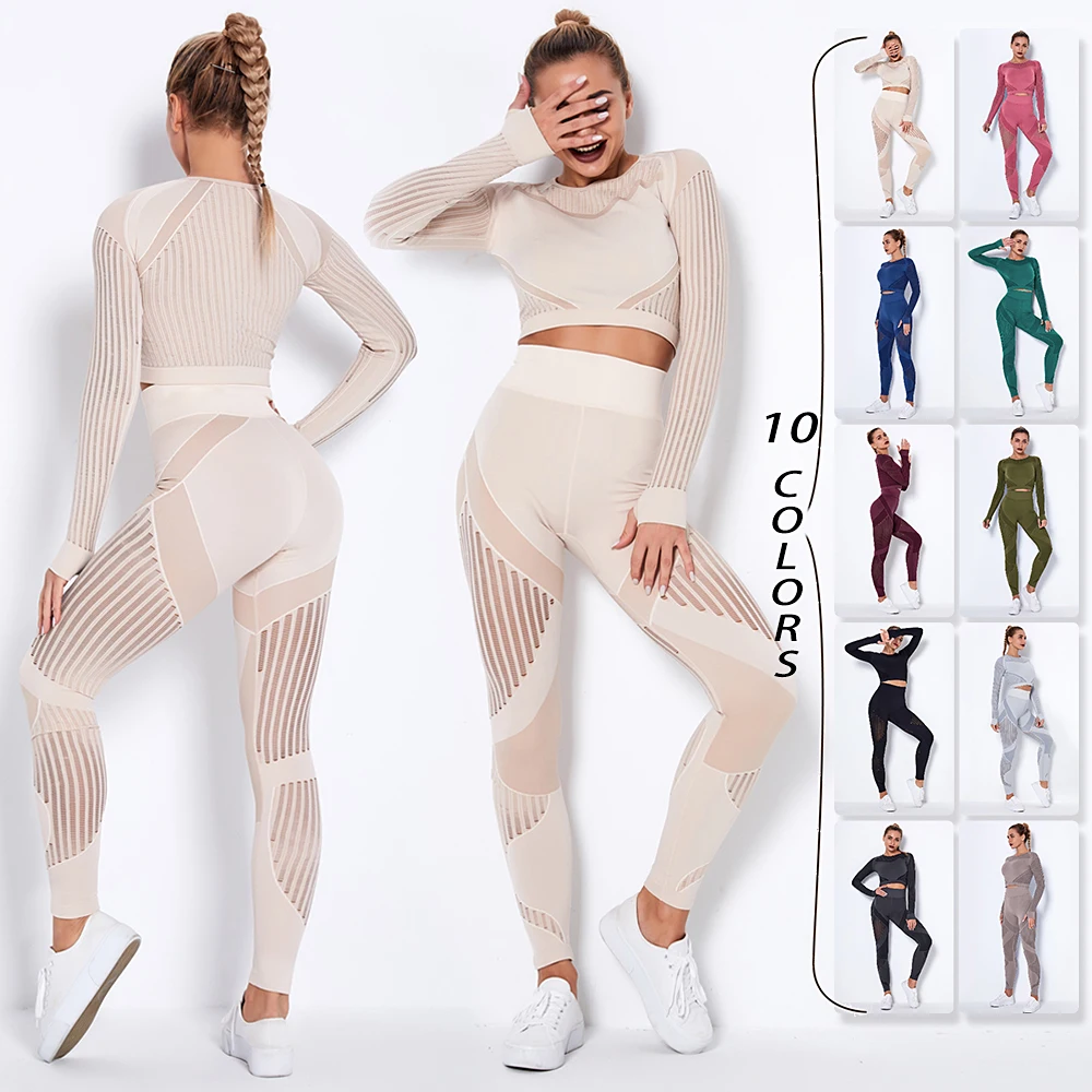 Women‘s Seamless Yoga Set Sportswear Gym Long Sleeve Top Sports Leggings Fitness Tracksuit Workout Clothes Active Wear XS-L
Women‘s Seamless Yoga Set Sportswear Gym Long Sleeve Top Sports Leggings Fitness Tracksuit Workout Clothes Active Wear XS-L