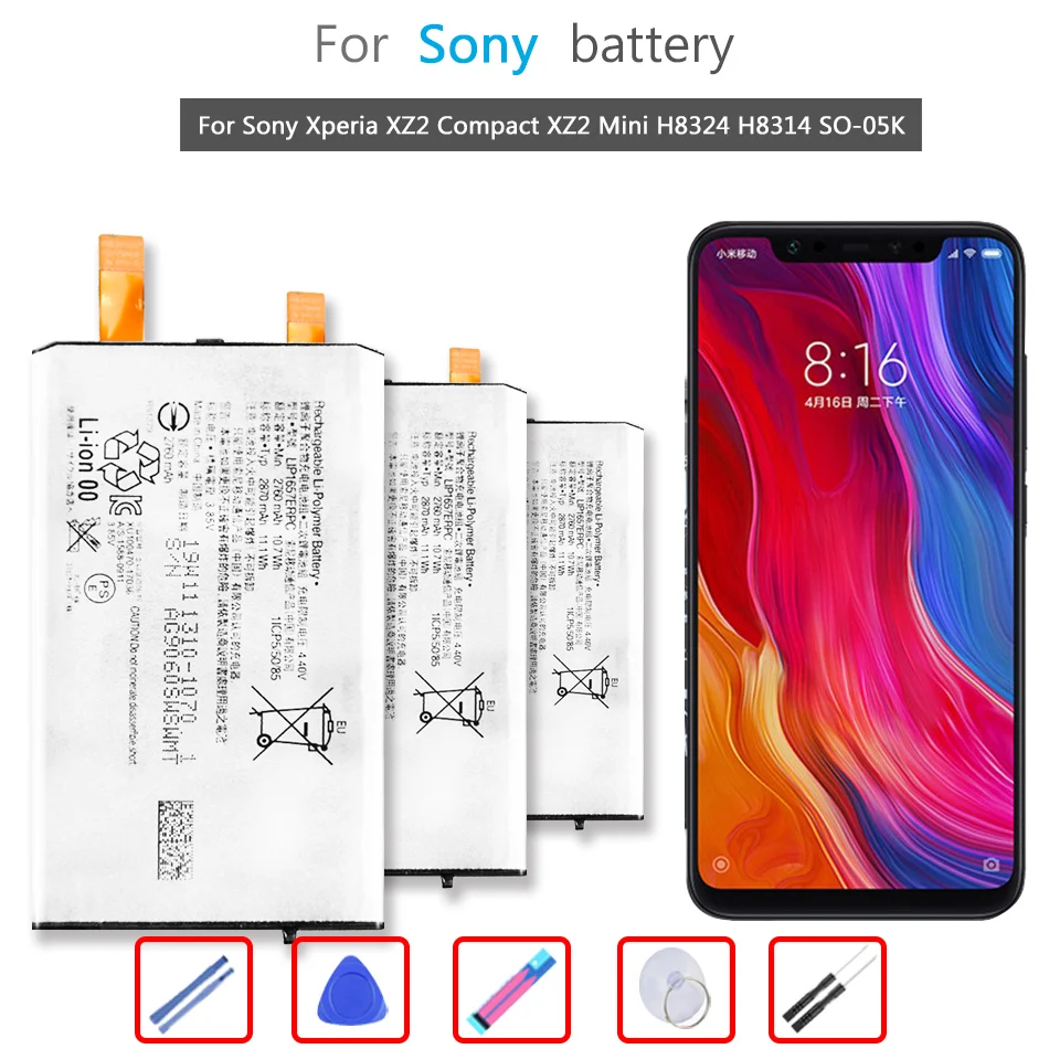 Аккумулятор 2870 мАч для Sony Xperia XZ2 Compact XZ2 Mini H8324 H8314 SO-05K LIP1657ERPC мобильный телефон Li-Ion Bateria
Аккумулятор 2870 мАч для Sony Xperia XZ2 Compact XZ2 Mini H8324 H8314 SO-05K LIP1657ERPC мобильный телефон Li-Ion Bateria