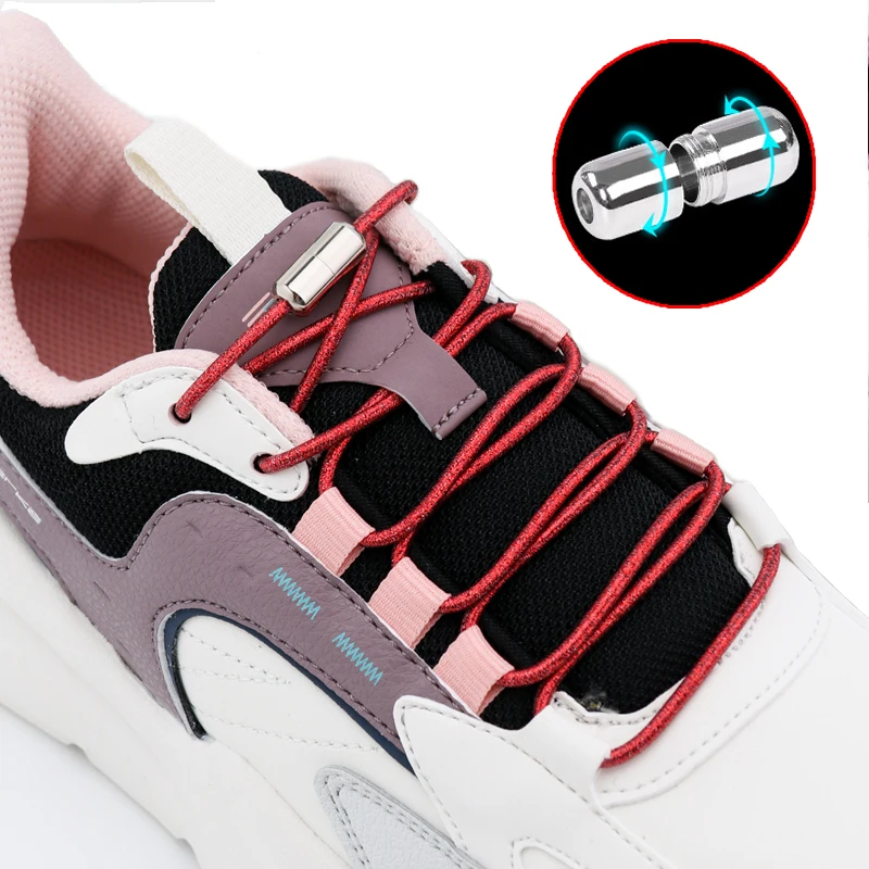Elastic Shoe Laces Without Tying Metal Lock Round Shoelaces For Sneakers Fast On And Off Children And Adults Unisex Lazy Lace
Elastic Shoe Laces Without Tying Metal Lock Round Shoelaces For Sneakers Fast On And Off Children And Adults Unisex Lazy Lace