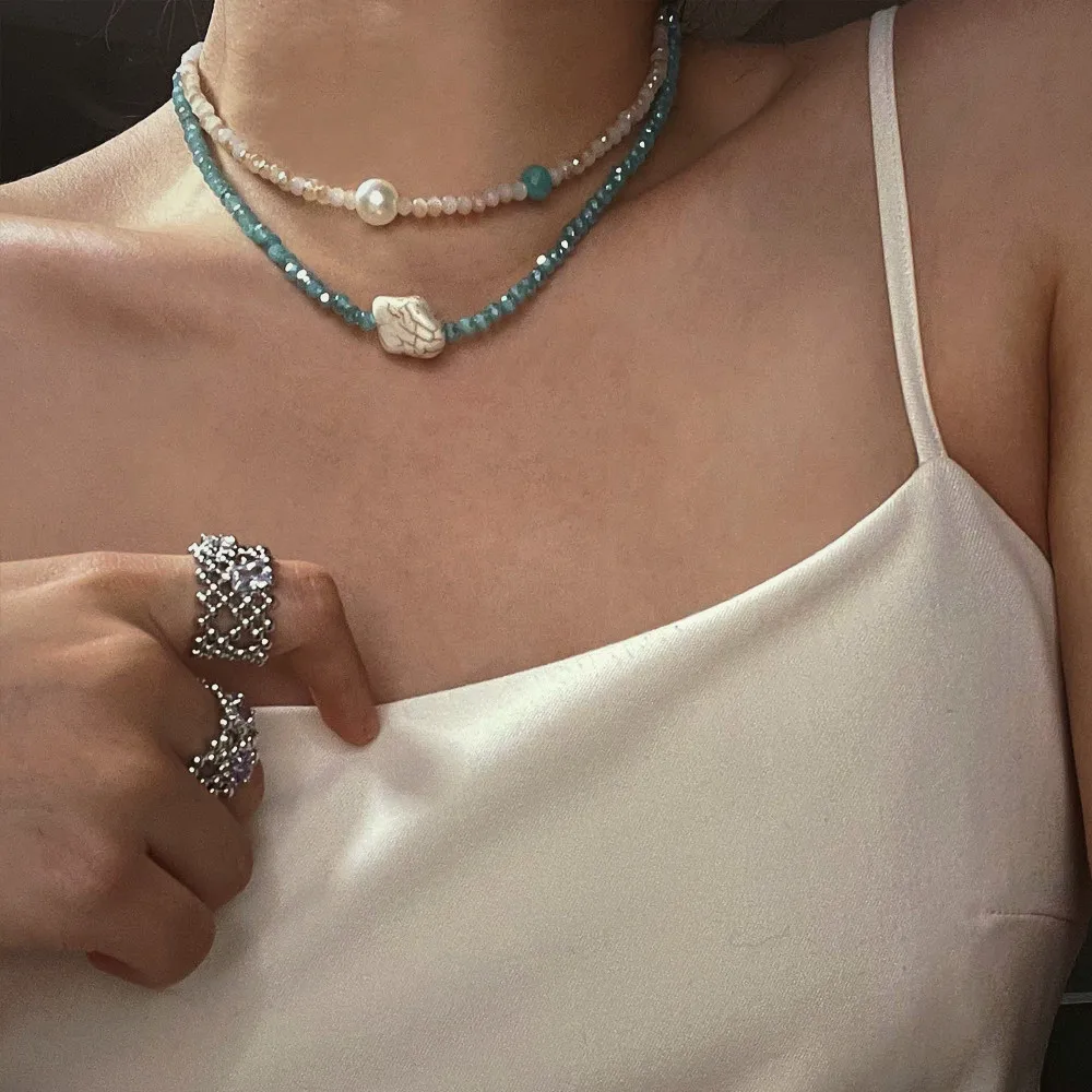 Korean Luxury Geometric Irregular Marble Stone Pearl Crystal Beaded Metal Chain Choker Necklace For Women Female Party Jewelry
Korean Luxury Geometric Irregular Marble Stone Pearl Crystal Beaded Metal Chain Choker Necklace For Women Female Party Jewelry