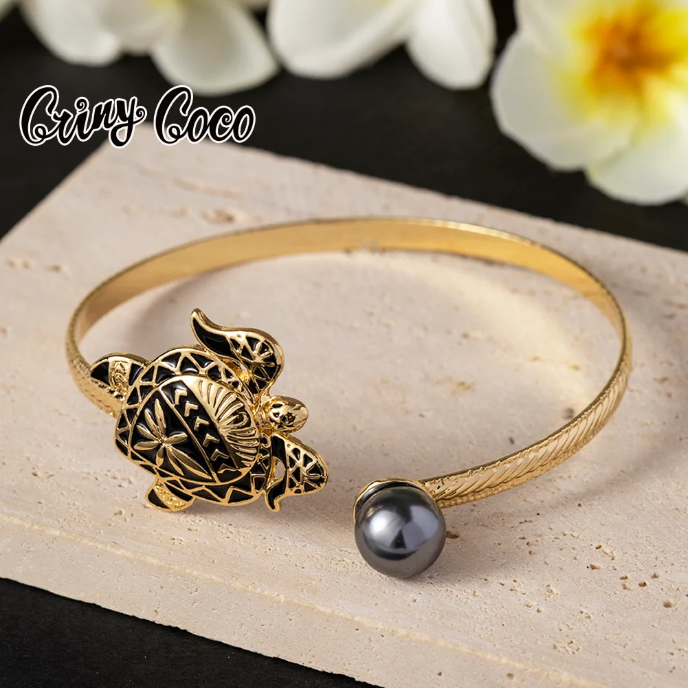 Cring Coco 2021 Enamel Turtle Bracelet Hawaiian Designer Polynesian Jewelry Cuff Bangle Bracelets for Women Luxury Girls Gifts
Cring Coco 2021 Enamel Turtle Bracelet Hawaiian Designer Polynesian Jewelry Cuff Bangle Bracelets for Women Luxury Girls Gifts